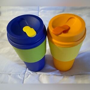 ❤️ Tupperware set of 2 Eco-to-go Cups EUC